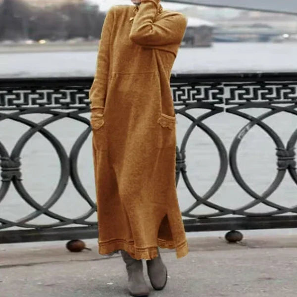 Elarova: Langes, lässiges Kleid