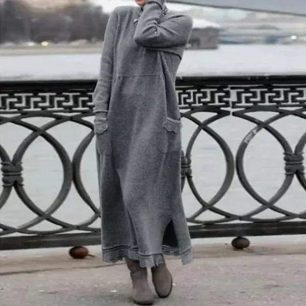 Elarova: Langes, lässiges Kleid