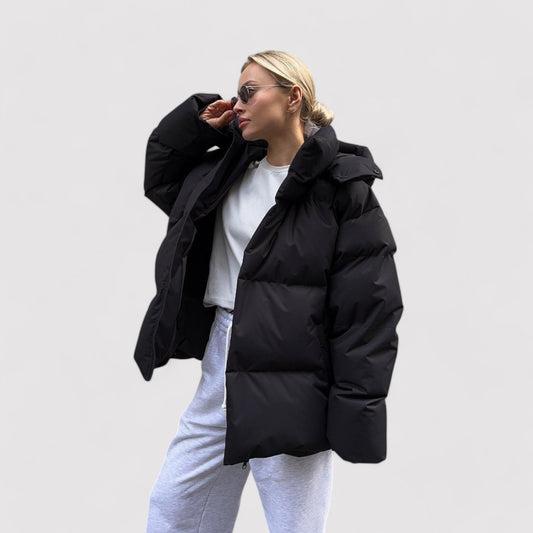 Elarova | Lässige Baumwolljacke mit Kapuze für Damen