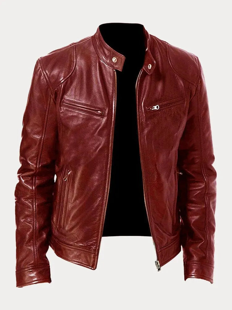 Elarova | Lässige Lederjacke Für Männer