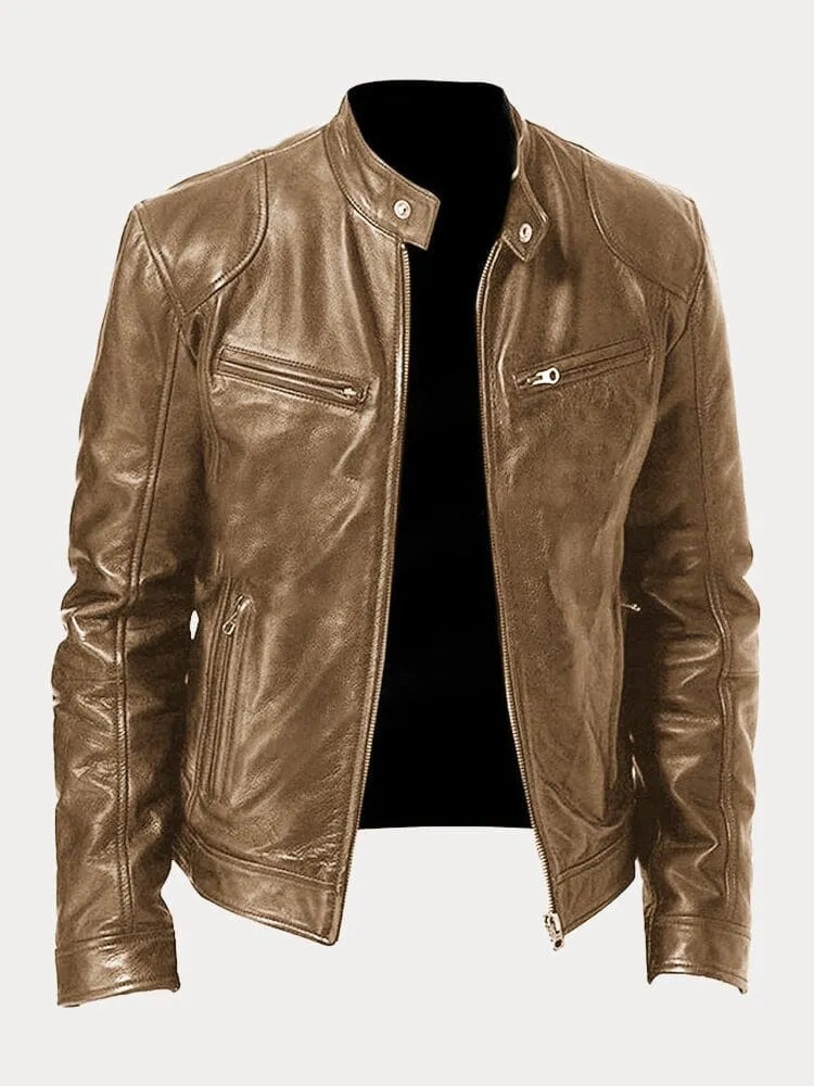 Elarova | Lässige Lederjacke Für Männer