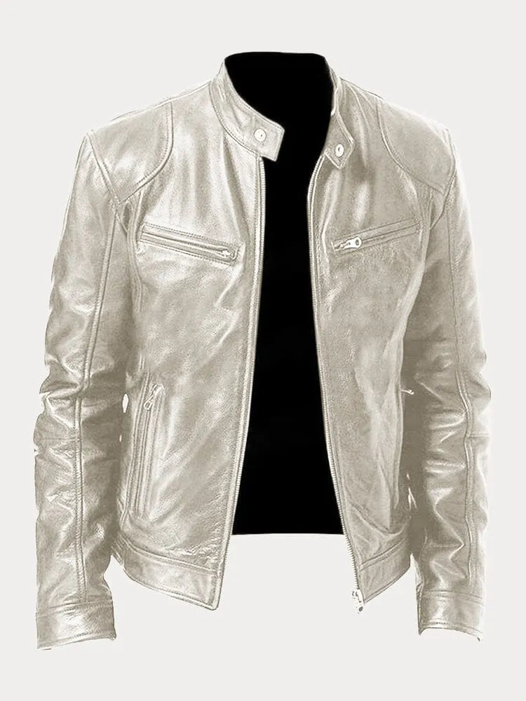 Elarova | Lässige Lederjacke Für Männer