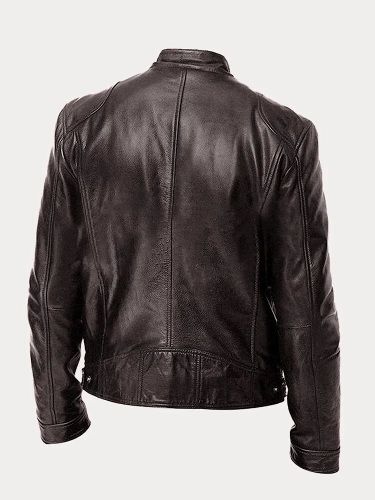 Elarova | Lässige Lederjacke Für Männer