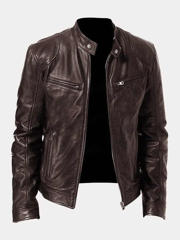 Elarova | Lässige Lederjacke Für Männer