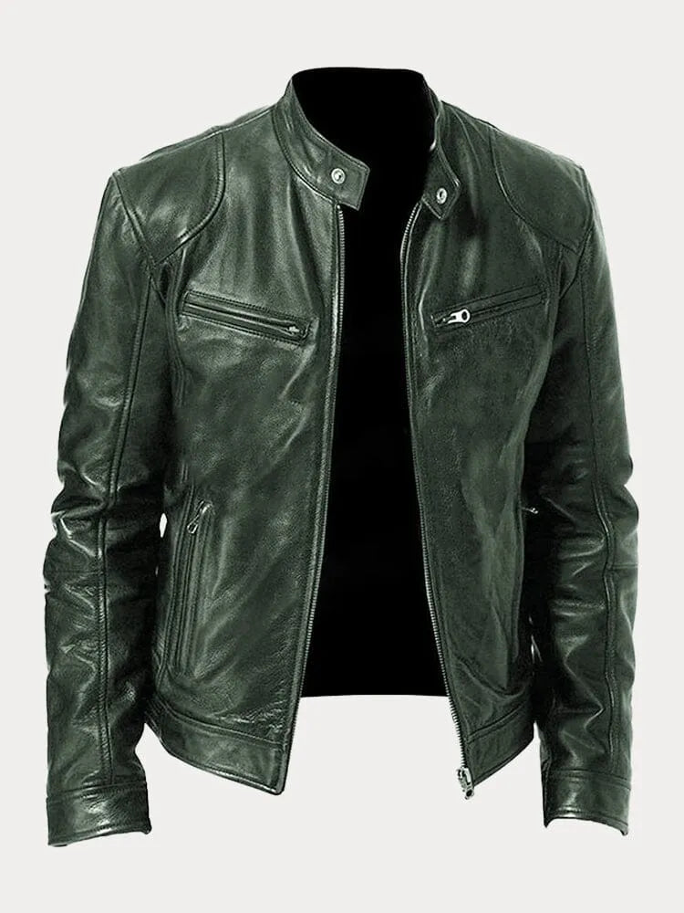 Elarova | Lässige Lederjacke Für Männer