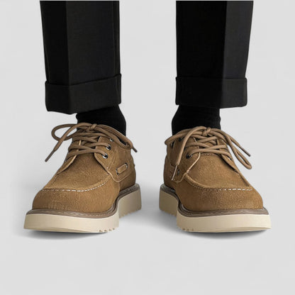 Elarova | Lässige Low-Top-Schnürschuhe aus Wildleder für Herren