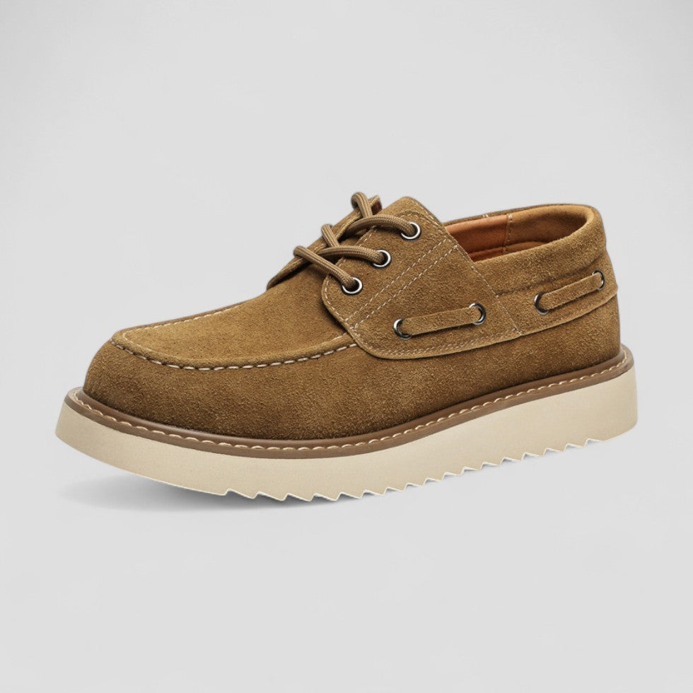 Elarova | Lässige Low-Top-Schnürschuhe aus Wildleder für Herren