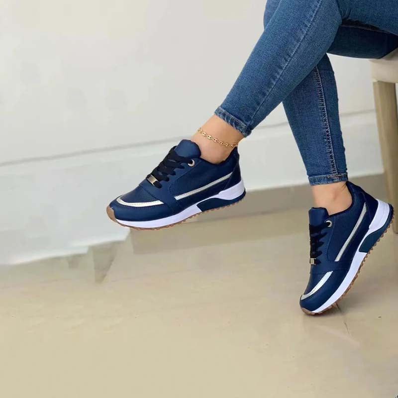 Elarova | Lässige Plateau Turnschuhe