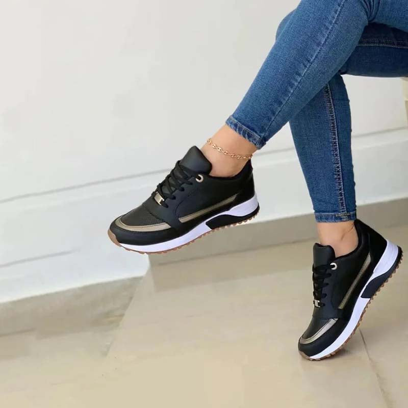Elarova | Lässige Plateau Turnschuhe