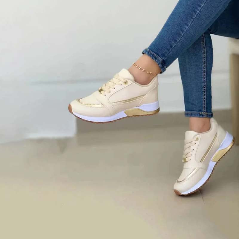 Elarova | Lässige Plateau Turnschuhe