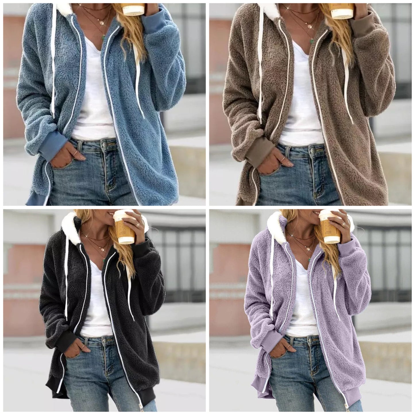 Elarova | Lässige Plüsch-Sweatshirt
