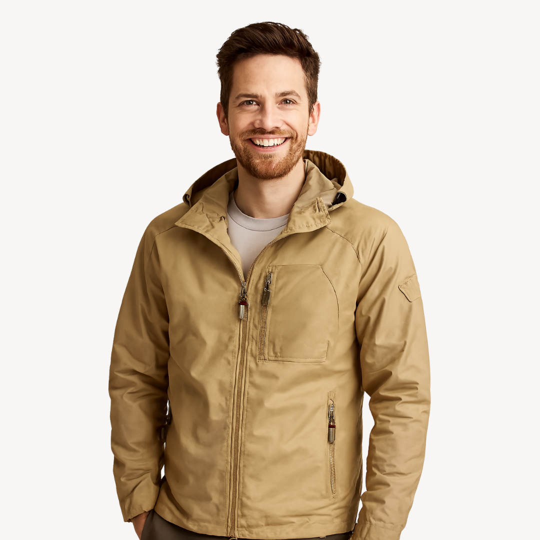 Elarova | Lässige Polyester-Reißverschlussjacke für Herren