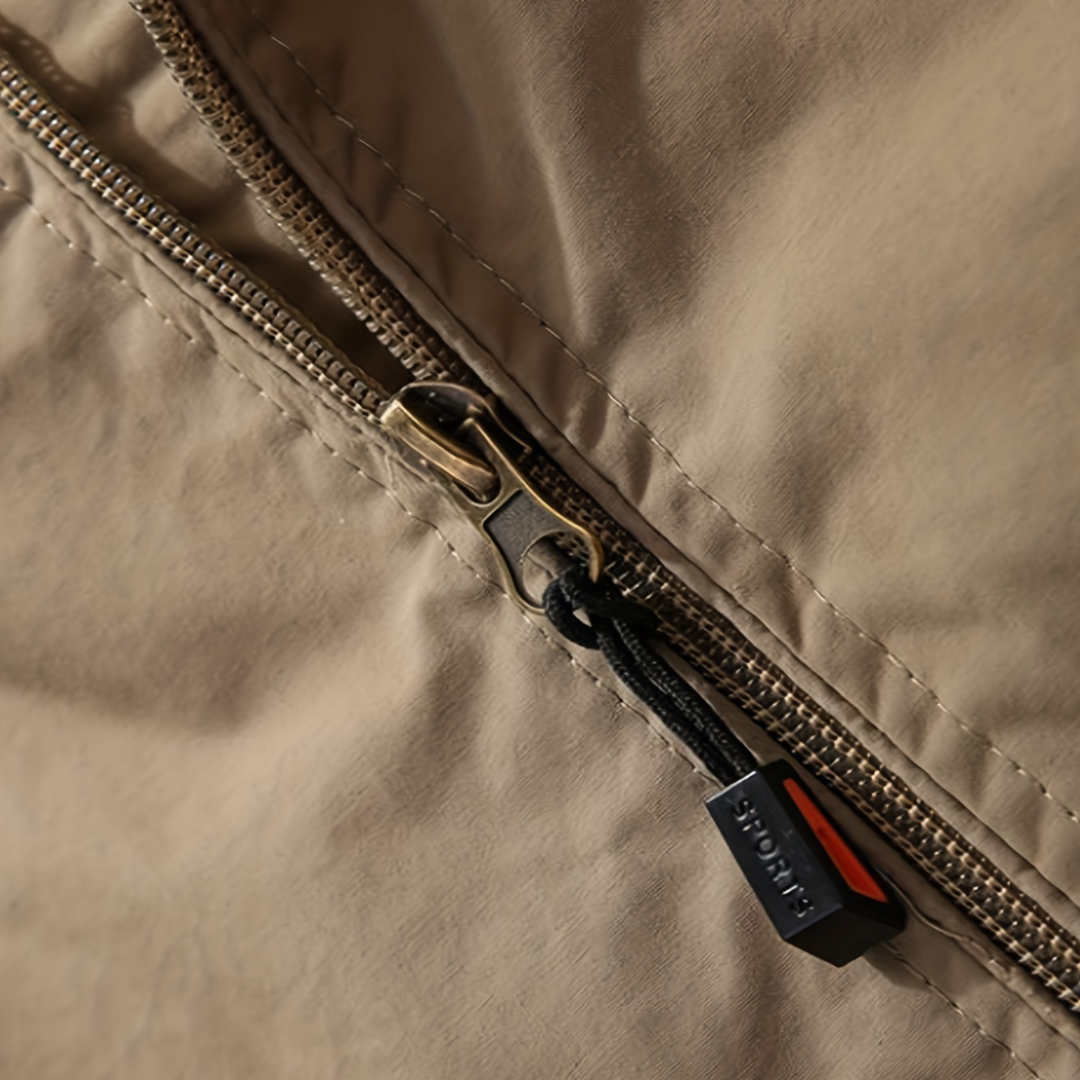 Elarova | Lässige Polyester-Reißverschlussjacke für Herren