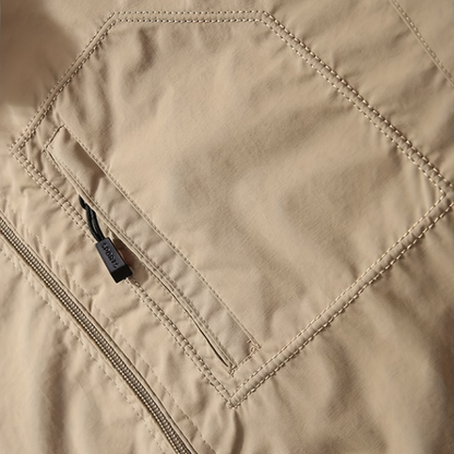 Elarova | Lässige Polyester-Reißverschlussjacke für Herren