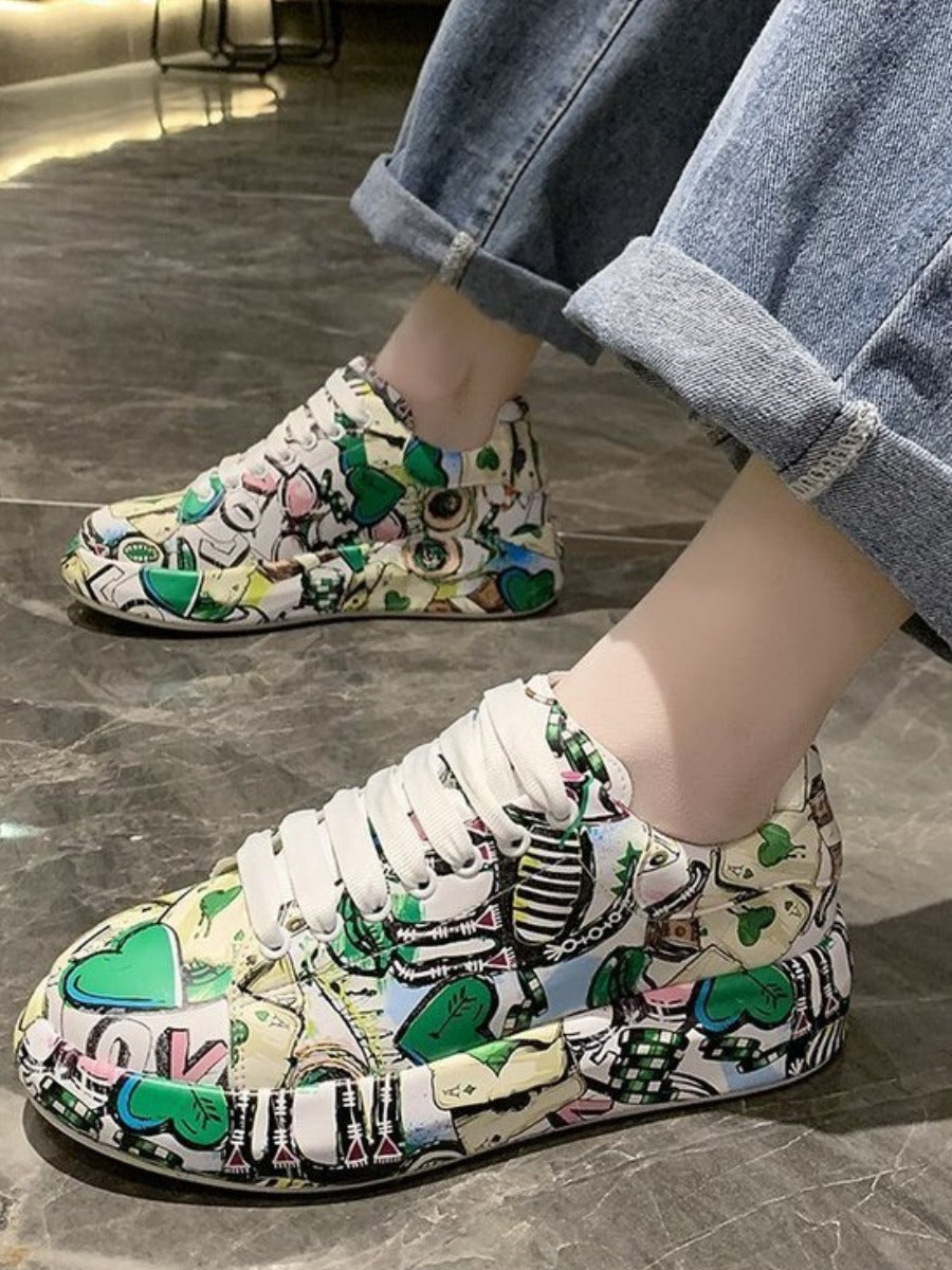 Elarova | Lässige Sneakers im GraffitiStil für Frauen