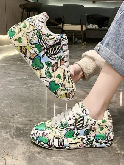 Elarova | Lässige Sneakers im GraffitiStil für Frauen