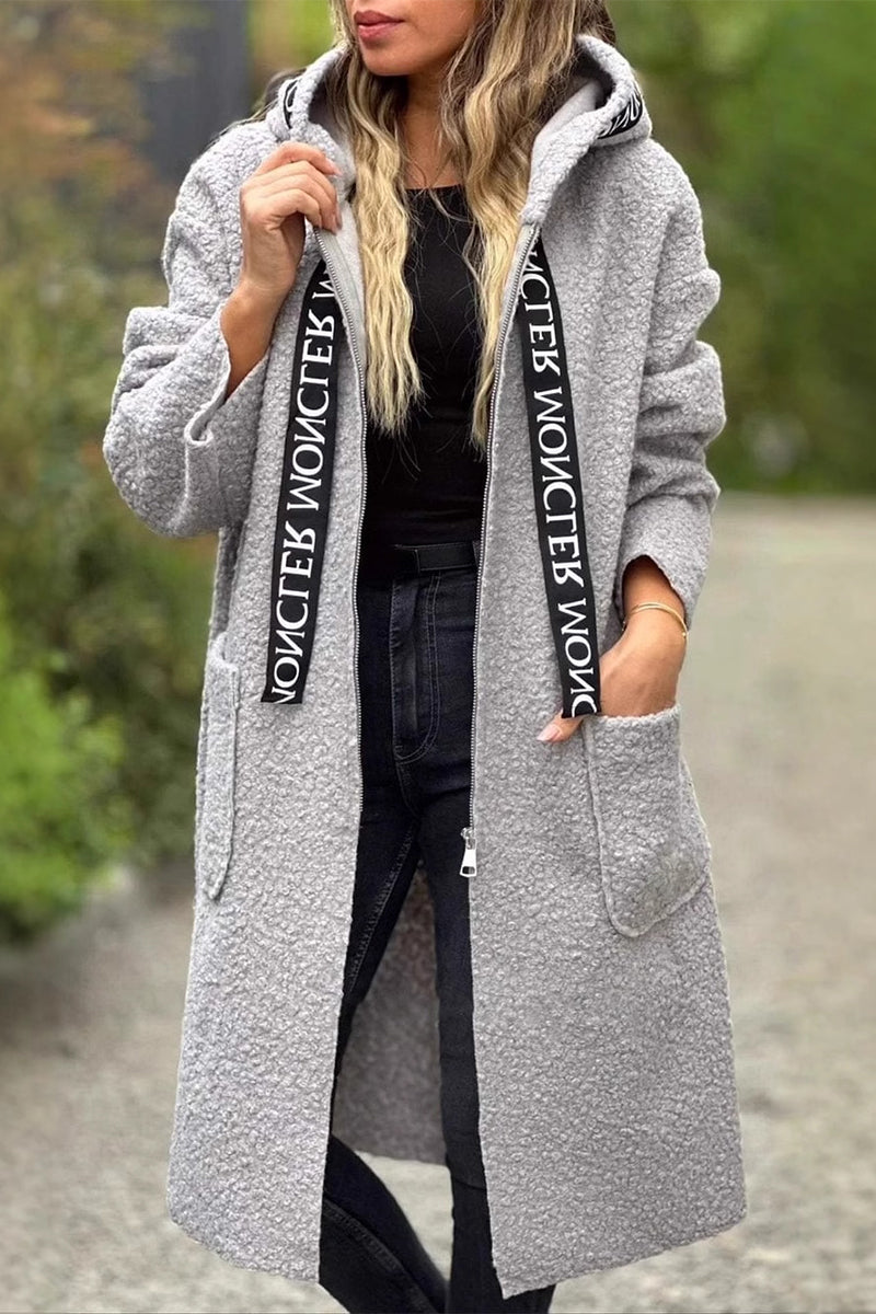 Elarova | Lässige Taschen Patchwork Reißverschluss Kapuzenjacke - 6 Farben