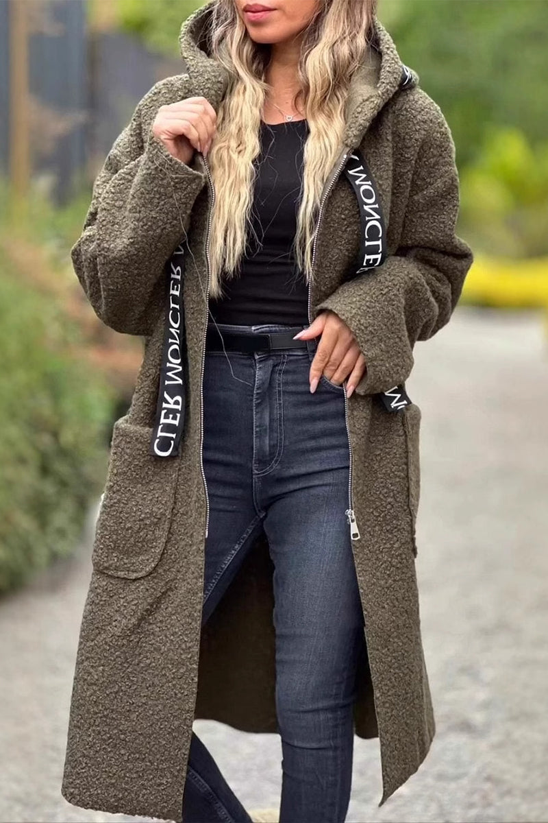 Elarova | Lässige Taschen Patchwork Reißverschluss Kapuzenjacke - 6 Farben