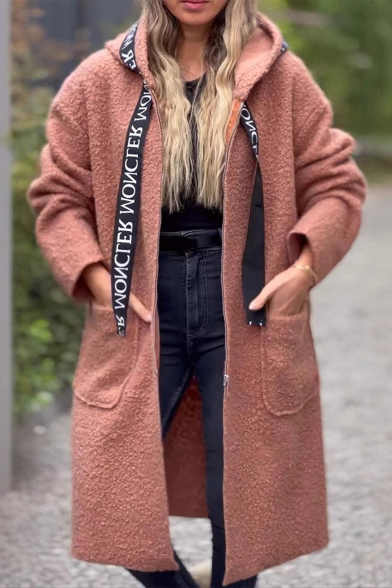 Elarova | Lässige Taschen Patchwork Reißverschluss Kapuzenjacke - 6 Farben