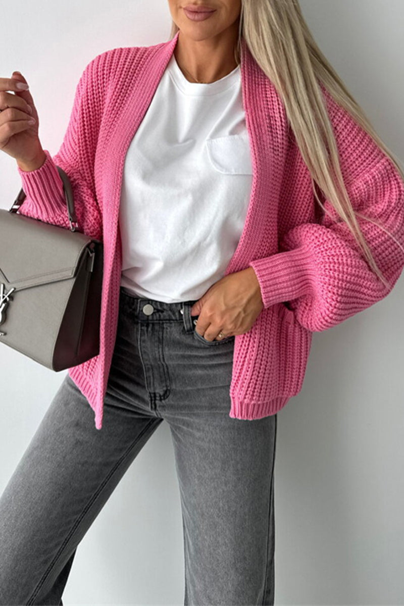 Elarova | Lässige Taschenwebung VAusschnitt Oberbekleidung 5 Farben
