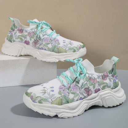 Elarova | Lässige Turnschuhe Mit Blumendruck