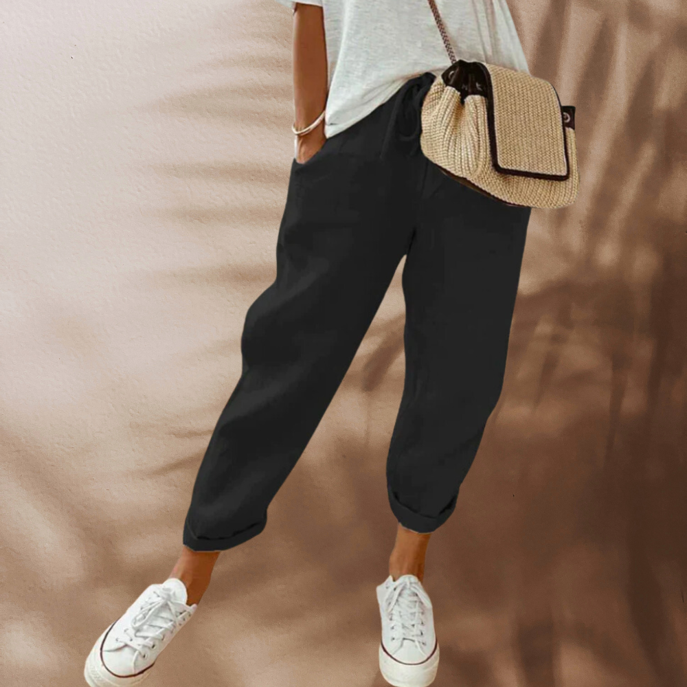 Elarova | Lässige und stylische Leinen Hose