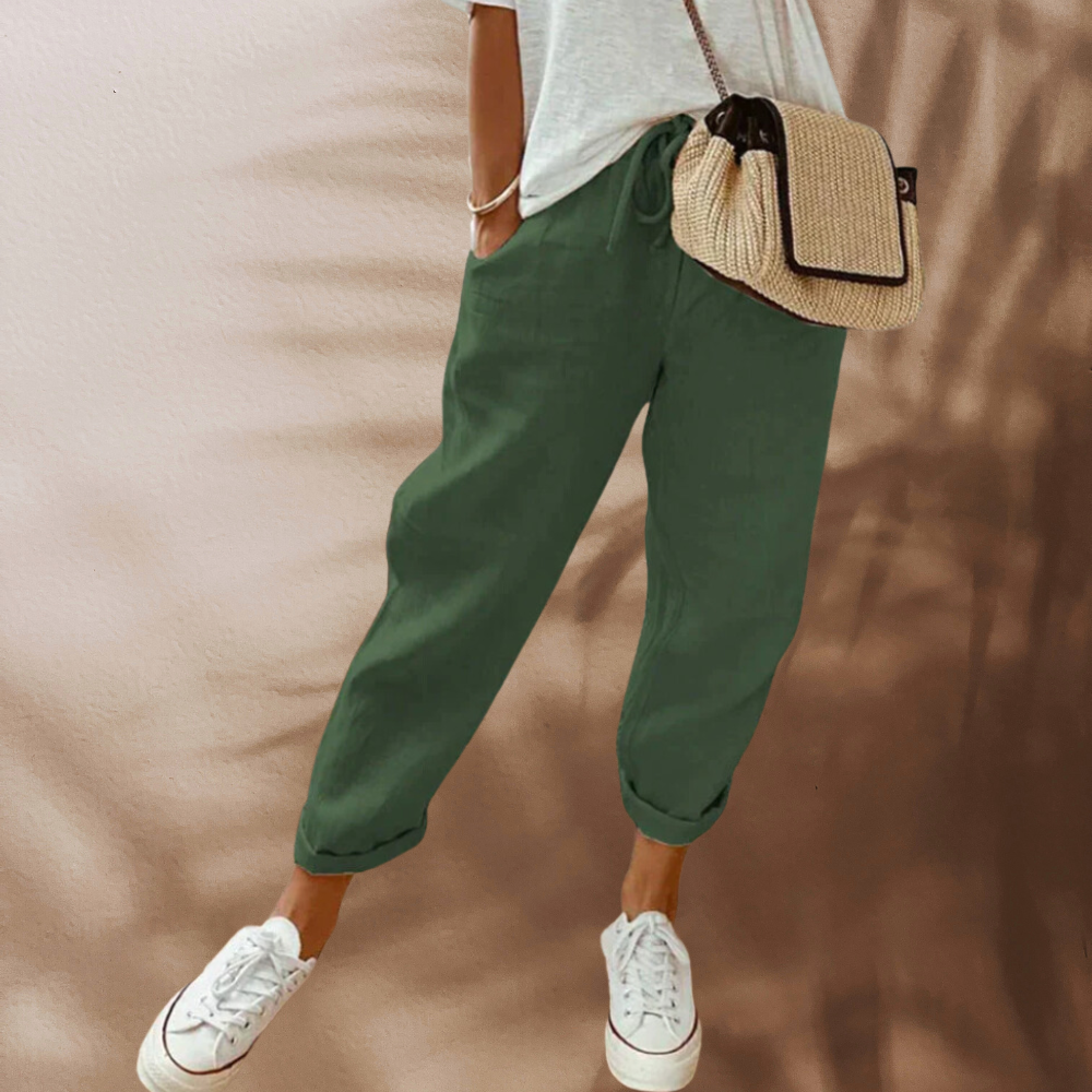 Elarova | Lässige und stylische Leinen Hose