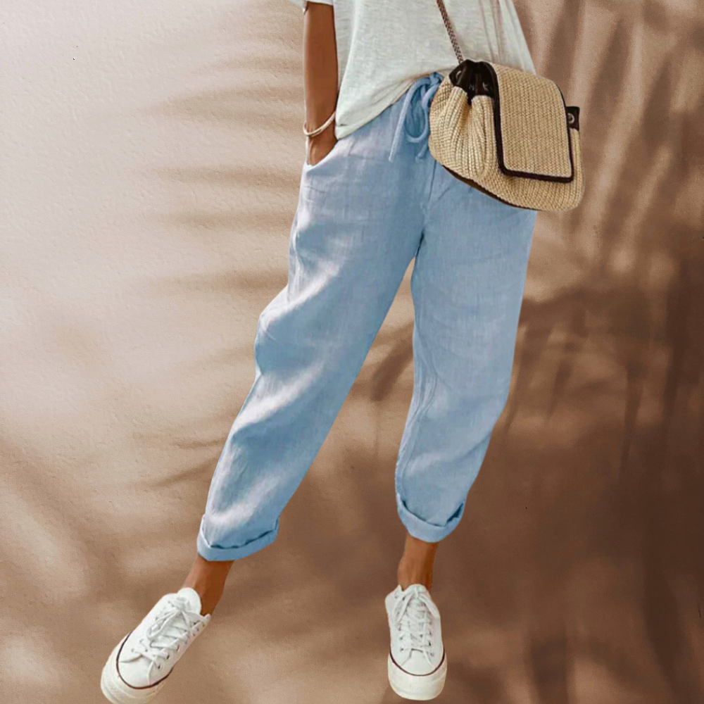 Elarova | Lässige und stylische Leinen Hose