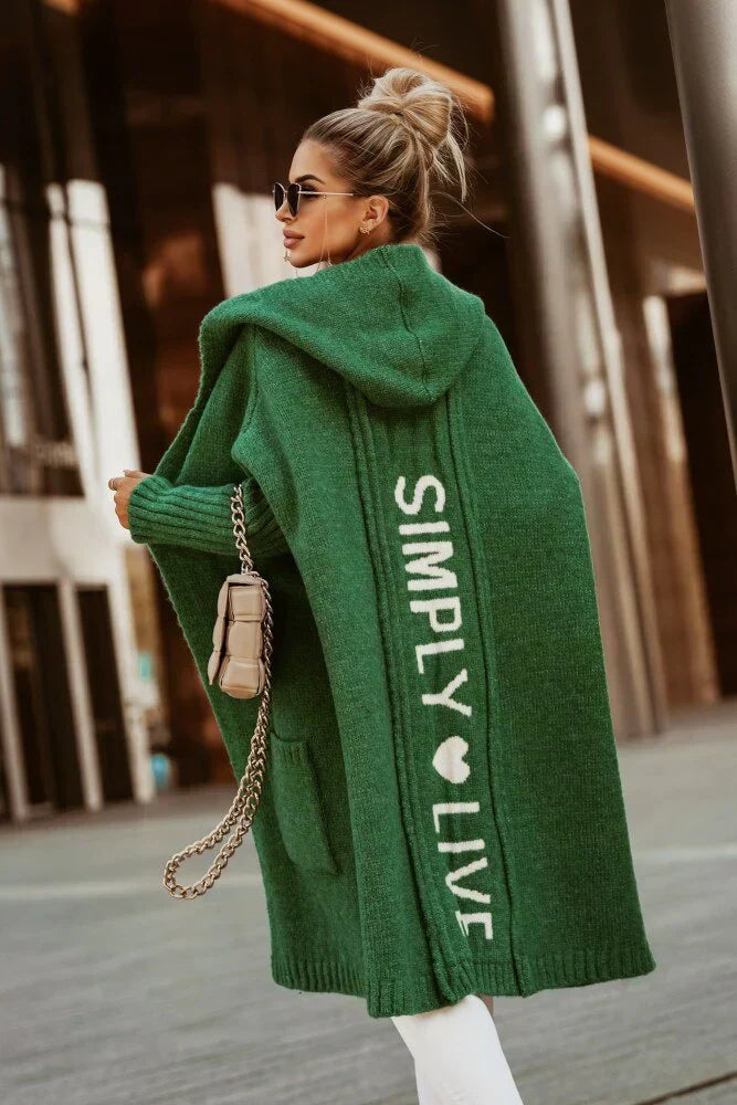 Elarova | Lässiger Herbst Lange Cardigan mit Kapuze für Frauen
