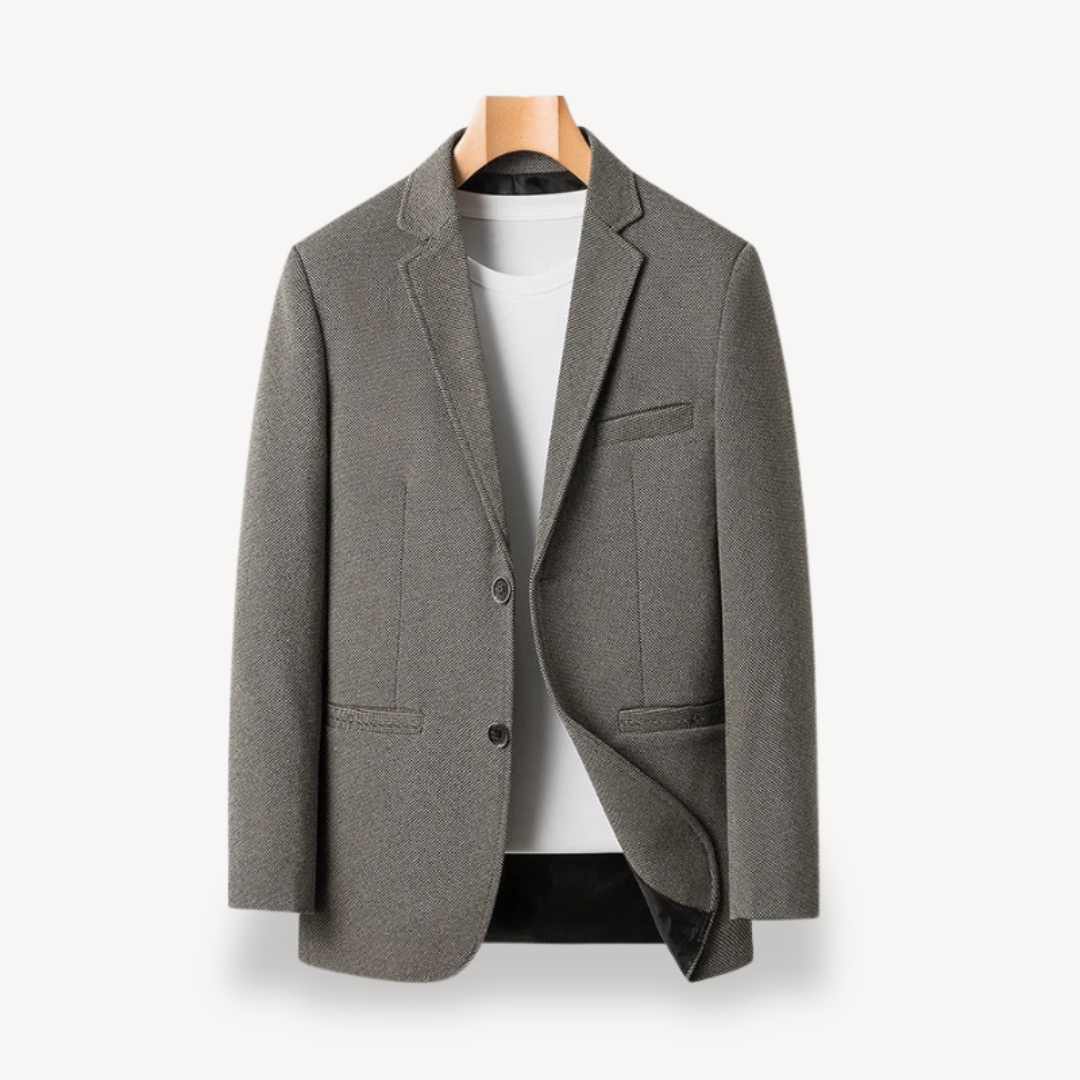 Elarova | Lässiger Herrenblazer mit Knopfverschluss