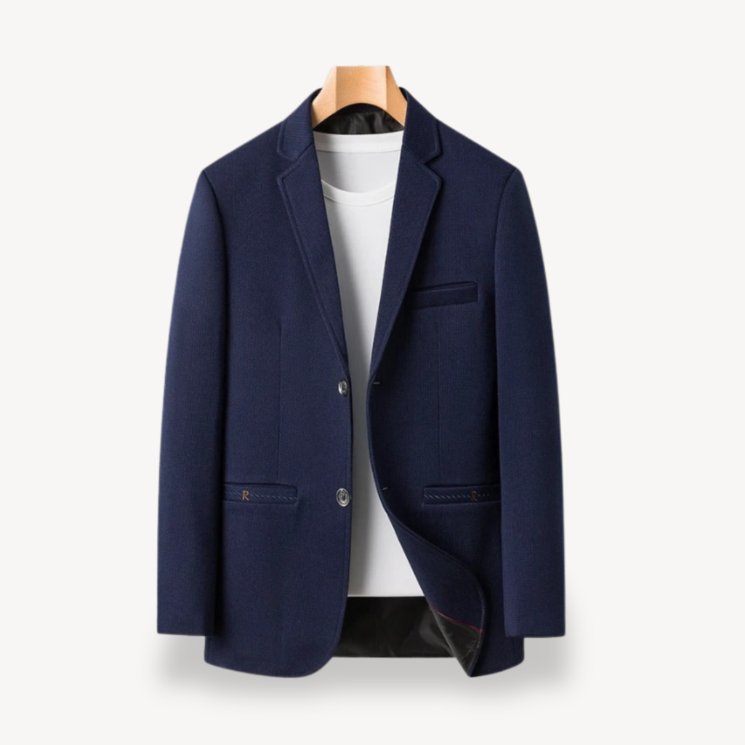 Elarova | Lässiger Herrenblazer mit Knopfverschluss