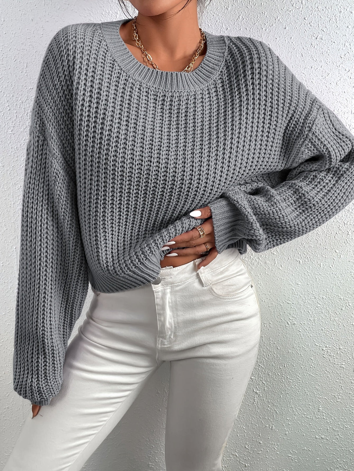 Elarova | Lässiger Longpullover Damen mit