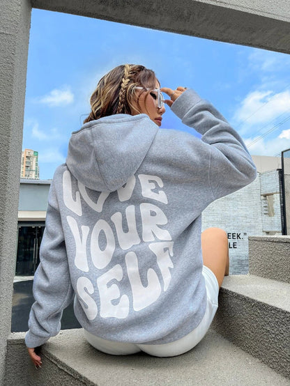 Elarova | Lässiger Oversize Hoodie Mit 'Love