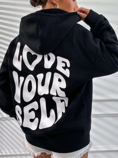 Elarova | Lässiger Oversize Hoodie Mit 'Love