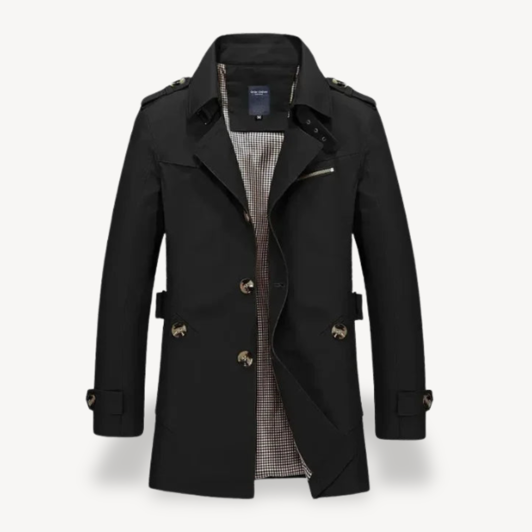 Elarova | Lässiger Slim Fit Trenchcoat für Herren