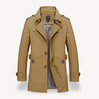 Elarova | Lässiger Slim Fit Trenchcoat für Herren