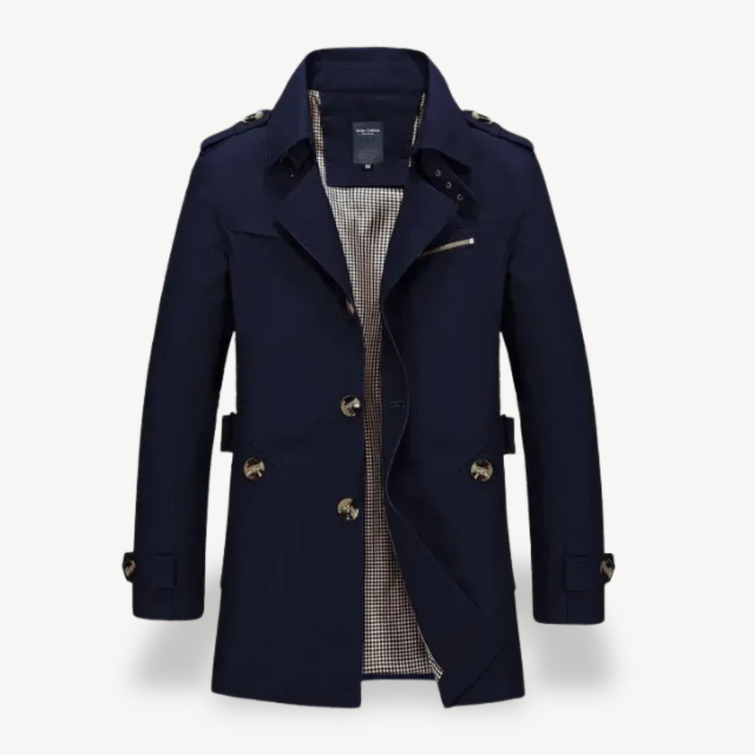 Elarova | Lässiger Slim Fit Trenchcoat für Herren