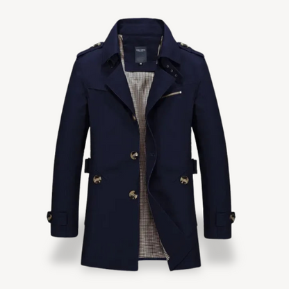 Elarova | Lässiger Slim Fit Trenchcoat für Herren