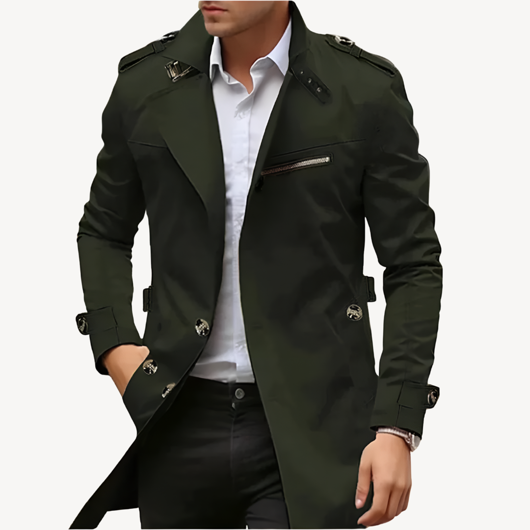 Elarova | Lässiger Slim Fit Trenchcoat für Herren