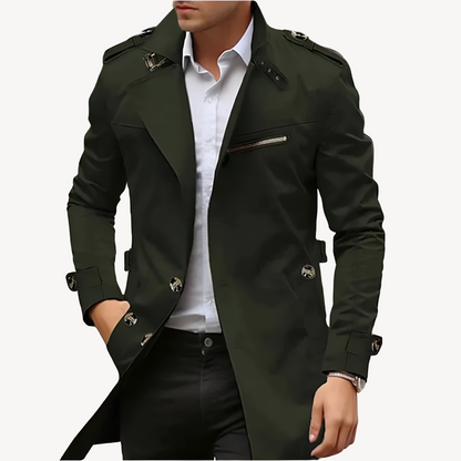 Elarova | Lässiger Slim Fit Trenchcoat für Herren