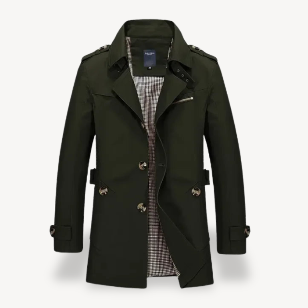 Elarova | Lässiger Slim Fit Trenchcoat für Herren