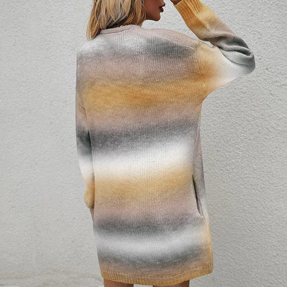Elarova | Lässiger StrickCardigan Im Farbverlauf