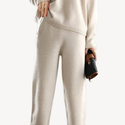 Elarova | Lässiges Polo-Strickpullover-Set für Damen