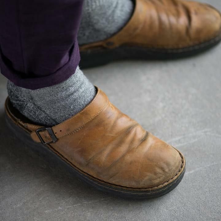 Elarova | Leder Herren Hausschuhe
