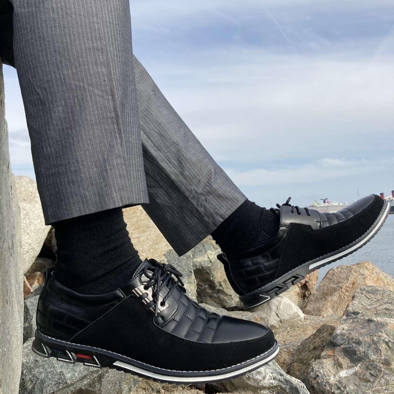 Elarova | Leder Orthopädische Herrenschuhe