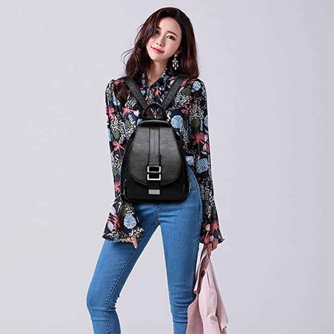 Elarova | Leder Rucksack Zeitlose Eleganz Und Praktische Funktionalität