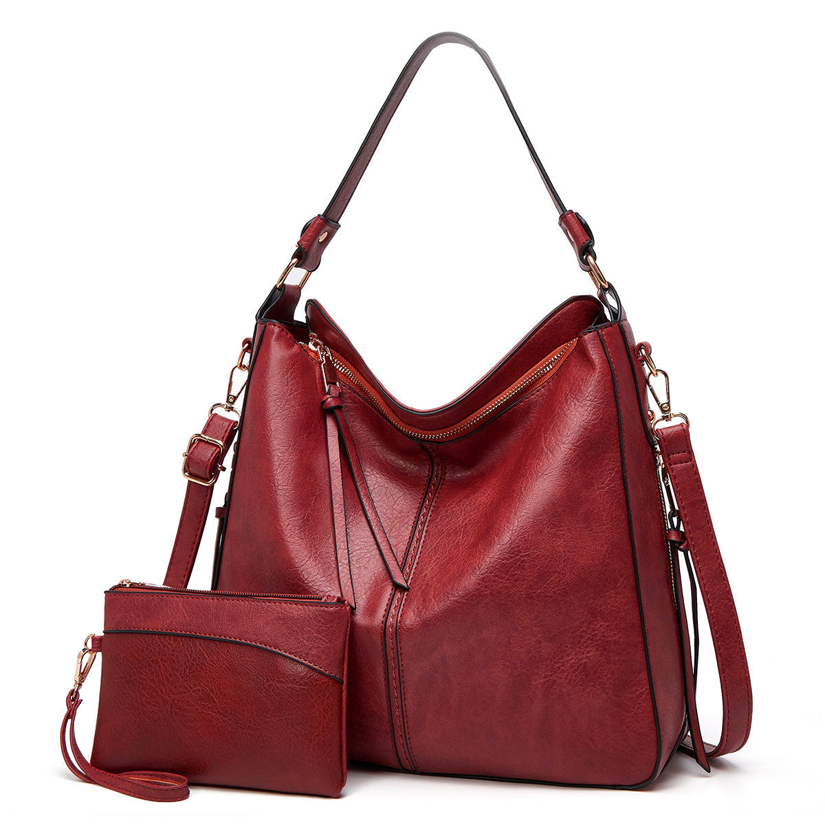 Elarova | Leder Tasche Mit Großer Kapazität Und Seitenfächern