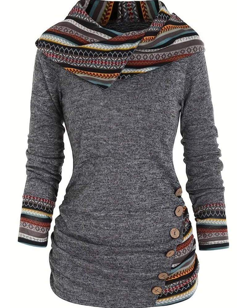 Elarova | Legere Kapuzenpullover In Kontrastfarben
