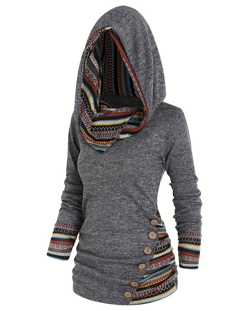 Elarova | Legere Kapuzenpullover In Kontrastfarben