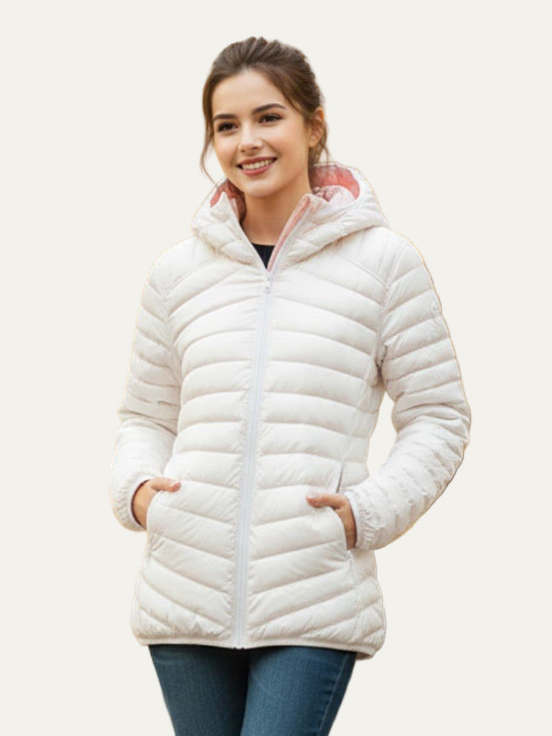 Elarova | Leichte Damen-Steppjacke mit Kapuze
